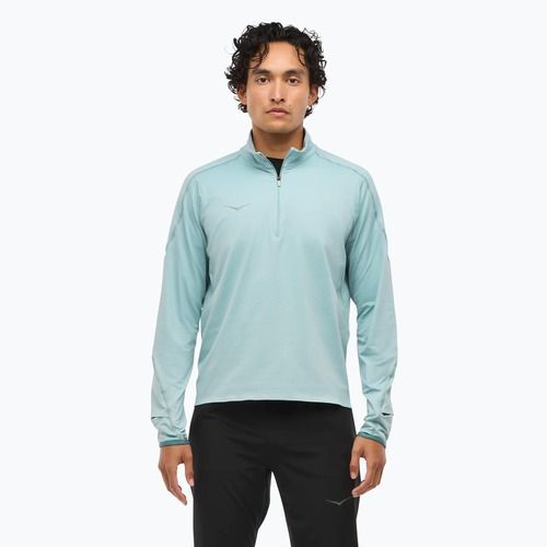 Pánská běžecká mikina HOKA GlideTech Quarter Zip druzy