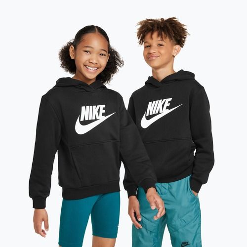 Dětská mikina Nike Club Fleece Hoodie black/white