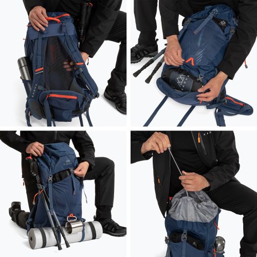 Trekový batoh KADVA Sendero 35 l ocelově modrý