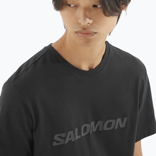 Pánské tričko Salomon Big Logo Tee deep black