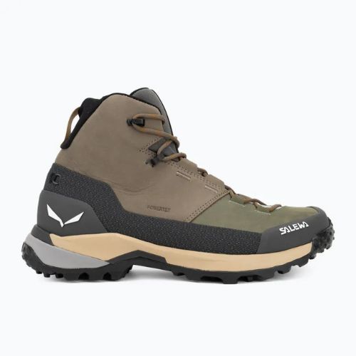 Pánské trekové boty Salewa Puez Leather Mid Ptx bungee cord / onyx