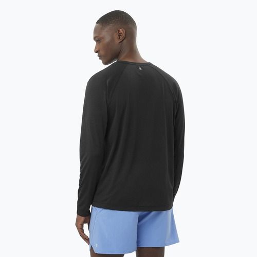 Pánské běžecké tričko longsleeve Salomon SHAKEout Core deep black