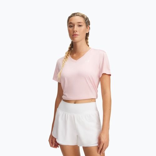 Dámské tréninkové tílko Under Armour Tech V-Twist prime pink/white