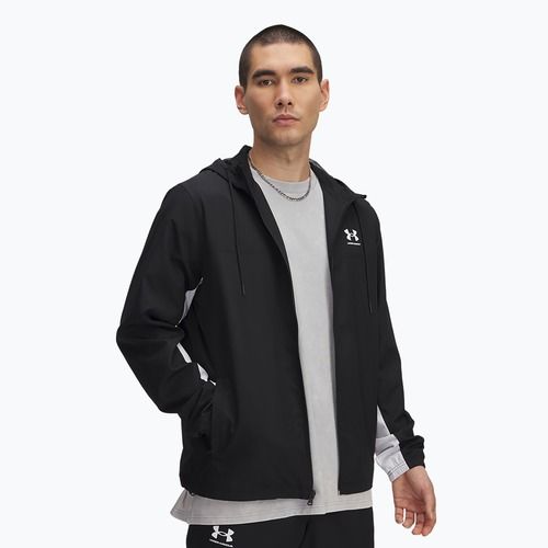Pánská bunda Under Armour Rival Woven Windbreaker black/black/white
