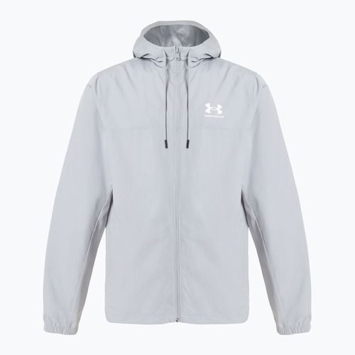 Pánská bunda Under Armour Rival Woven Windbreaker mod gray/mod gray/white