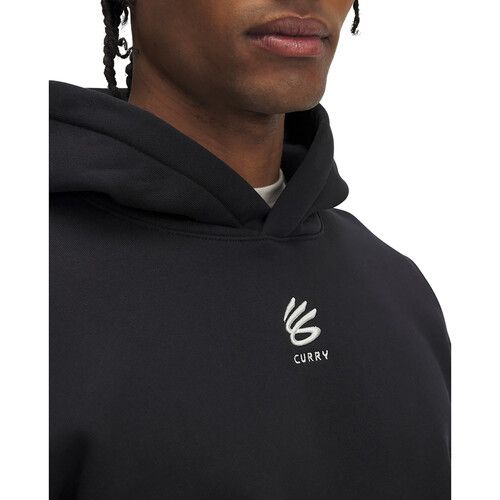 Pánská mikina Under Armour Curry Splash Hoodie black / white clay