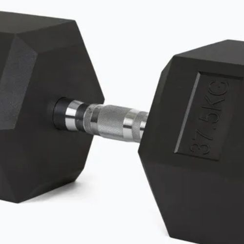 Pogumované činky XTREXO Hex 37,5 kg