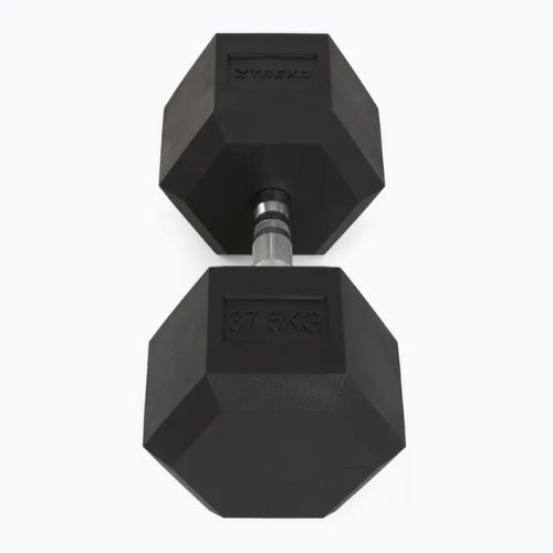 Pogumované činky XTREXO Hex 37,5 kg