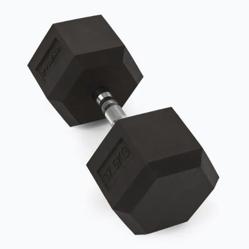 Pogumované činky XTREXO Hex 37,5 kg