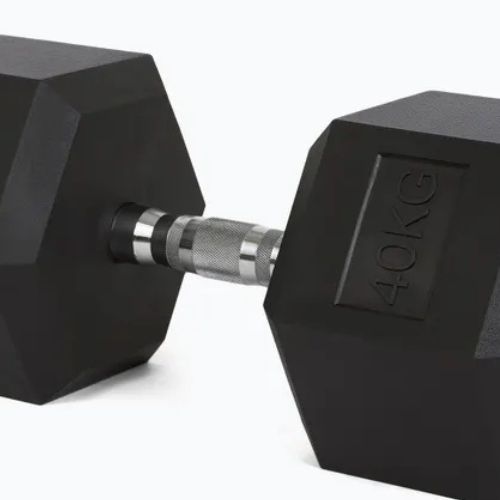 Pogumované činky XTREXO Hex 40 kg