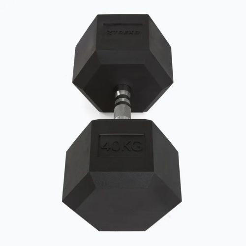 Pogumované činky XTREXO Hex 40 kg