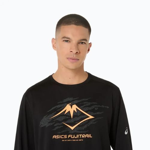 Pánské běžecké tričko Longsleeve ASICS Fujitrail logo LS performance black