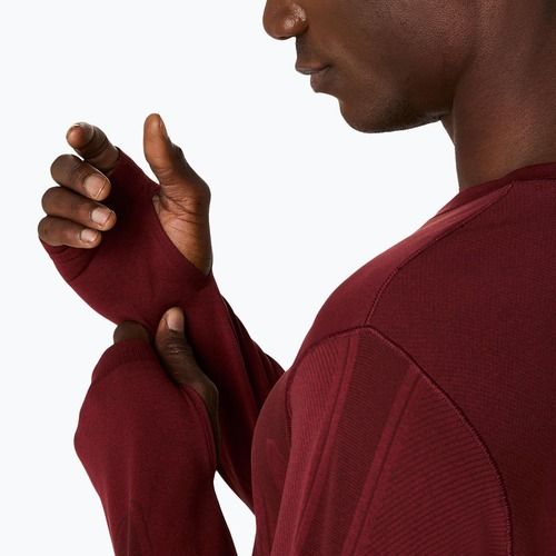 Pánské běžecké tričko Longsleeve ASICS Road Seamless LS dark red planet 