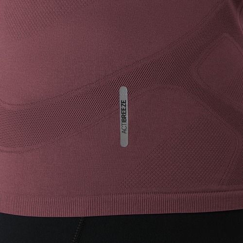 Dámské běžecké tričko Longsleeve ASICS Road Seamless LS dark currant/port royal