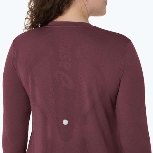 Dámské běžecké tričko Longsleeve ASICS Road Seamless LS dark currant/port royal