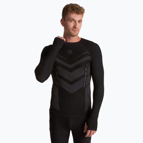 Pánská termo mikina OneTeam ACHILL BAMBOO THERMO LIGHT PLUS bezešvá black