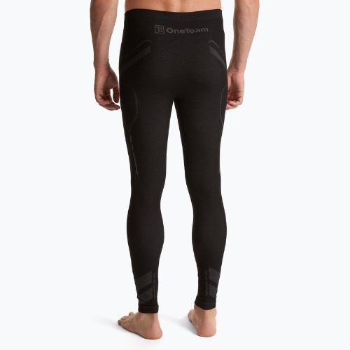 Pánské termo kalhoty OneTeam ACHILL BAMBOO THERMO LIGHT PLUS black