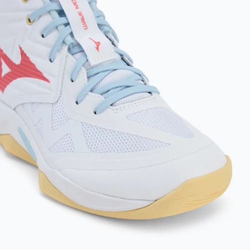 Dámské volejbalové boty Mizuno Wave Momentum Pro Mid white/calypso coral/pale banana