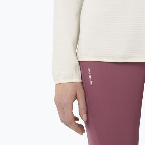 Dámská trekkingová mikina Salomon Essential Lightwarm Half Zip whisper white
