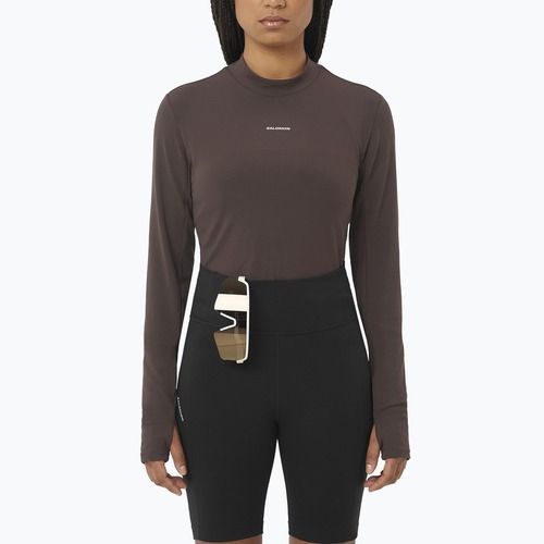 Dámské běžecké tričko Longsleeve Salomon Bliss coffee bean