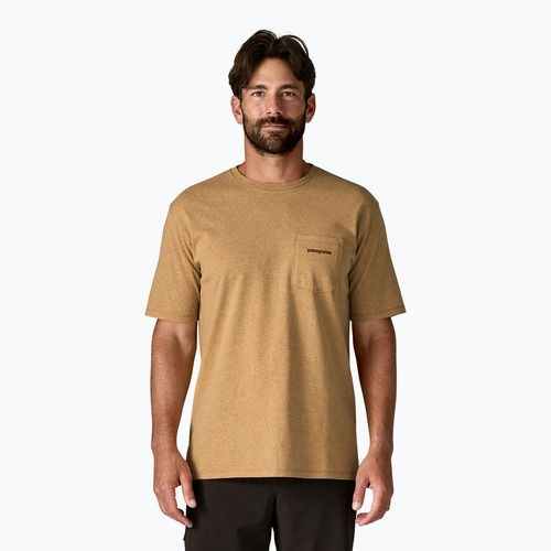 Pánské tričko Patagonia Boardshort Logo Pocket Responsibili talon gold