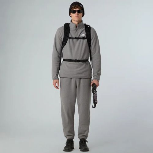 Pánská fleecová mikina The North Face Glacier Fleece 1/4 Zip mid grey heather
