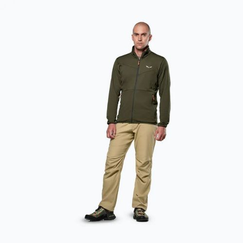 Pánská trekingová mikina Salewa Puez Cammio PL dark olive