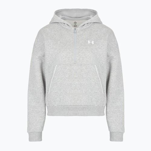 Dámská mikina Under Armour Rival Fleece Piped HZ Hoodie mod gray light heather/white