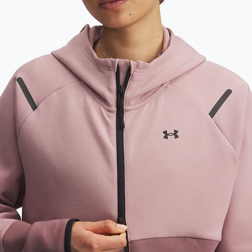 Dámská mikina Under Armour Unstoppable Fleece HZ tourmaline pink/maroon mist/black