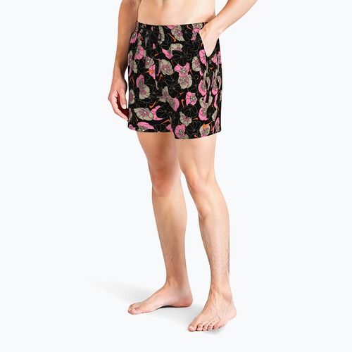 Pánské plavkové šortky Nike Multi Poppy Print 5" Volley black