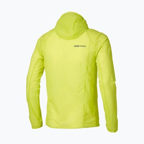Pánská běžecká bunda Mizuno Tech Light Hooded lightning yellow