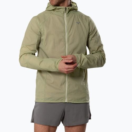 Pánská běžecká bunda Mizuno Tech Light Hooded elm