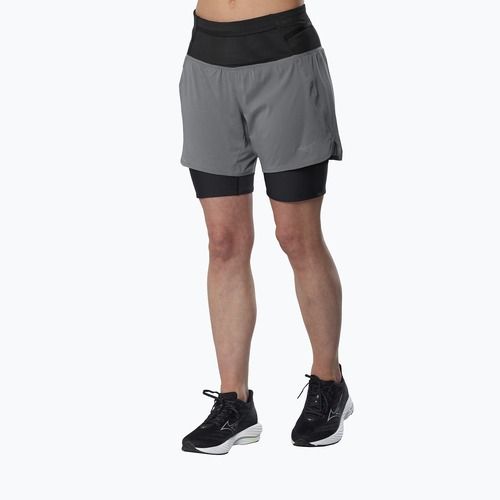 Dámské běžecké šortky Mizuno Trail Multipocket 2in1 lava smoke