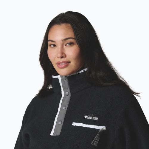 Dámská fleecová mikina Columbia Helvetia II Cropped Half Snap Fleece black