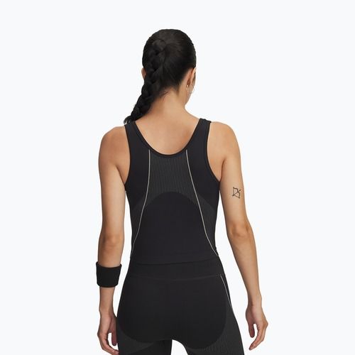 Dámské tréninkové tílko Under Armour Vanish Seamless Tank black/steel/steel