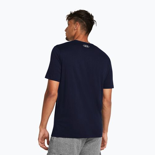 Pánské tréninkové tričko Under Armour Sportstyle Logo Update Academy/White