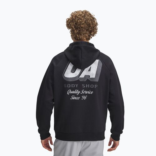 Pánská mikina Under Armour Rival Fleece HBR Logo Hoodie black/white