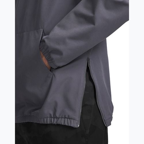 Pánská mikina Under Armour Unstoppable Woven Hoodie castlerock/white