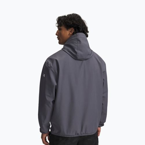 Pánská mikina Under Armour Unstoppable Woven Hoodie castlerock/white