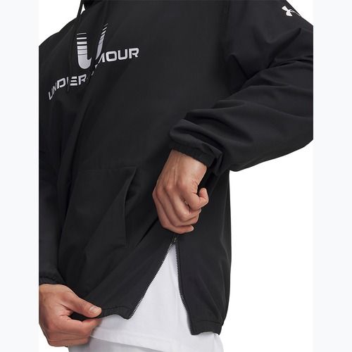 Pánská mikina Under Armour Unstoppable Woven Hoodie black/white