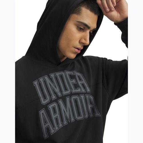 Pánská mikina Under Armour Rival LW Graphic Hoodie black/black