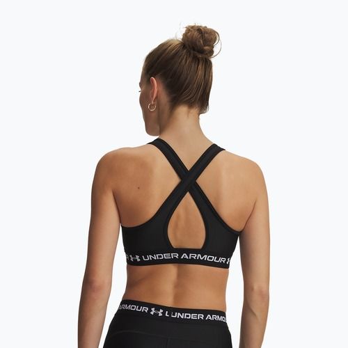 Sportovní podprsenka Under Armour Crossback Mid ultimate black/white