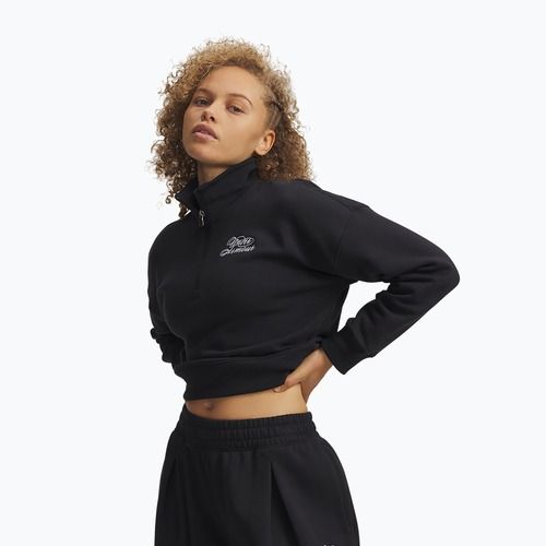 Dámská mikina Under Armour Rival Fleece Script HZ black/white