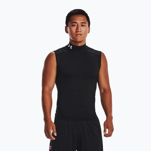 Pánské tréninkové tričko Under Armour HG Armour Comp Mock black/white