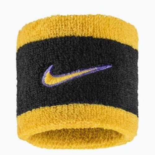 Potítka na zápěstí Nike Swoosh Classic Wristbands 2 ks black/court purple/university gold