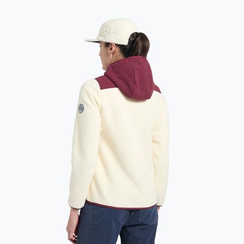 Dámská mikina La Sportiva Guidance Sherpa Hoody chalk/redwood
