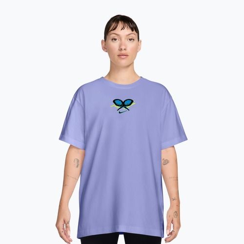 Dámské tenisové tričko Nike Slam Dri-Fit light thistle