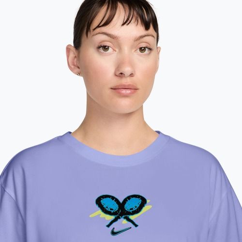 Dámské tenisové tričko Nike Slam Dri-Fit light thistle