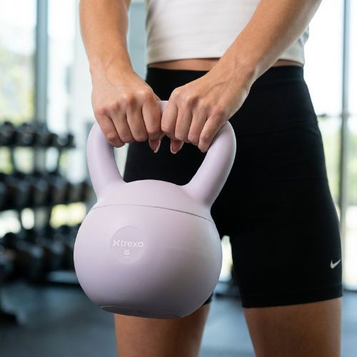 Měkký kettlebell XTREXO 6 kg purple