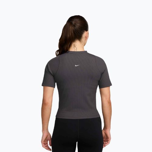 Dámské tričko Nike Zenvy Rib Dri-Fit thunder grey/white